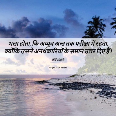 Picture 06 - अय्यूब 34:36 HINIRV - भला होता, कि अय्यूब - Bible Verse Picture
