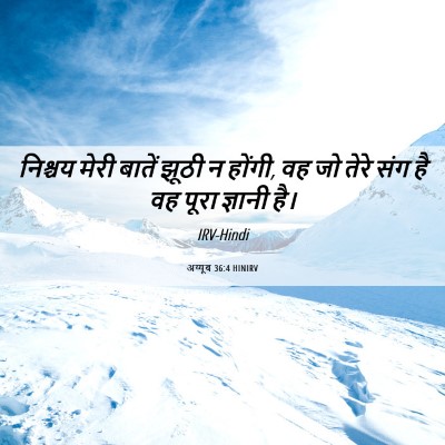 Picture 06 - अय्यूब 36:4 HINIRV - निश्चय मेरी बातें - Bible Verse Picture