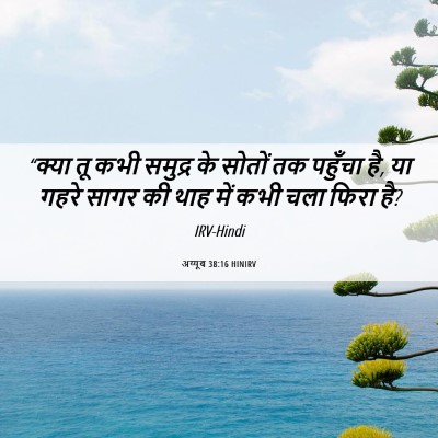 Picture 06 - अय्यूब 38:16 HINIRV - “क्या तू कभी - Bible Verse Picture