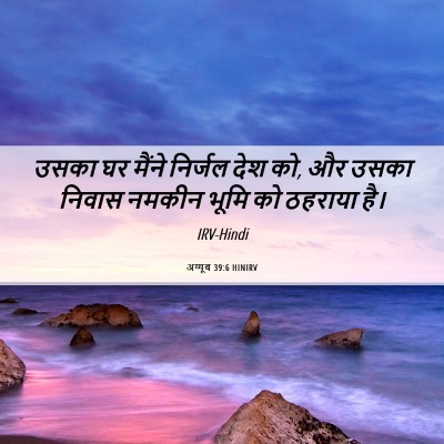 Picture 06 - अय्यूब 39:6 HINIRV - उसका घर मैंने - Bible Verse Picture