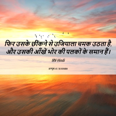 Picture 06 - अय्यूब 41:18 HINIRV - फिर उसके छींकने से - Bible Verse Picture