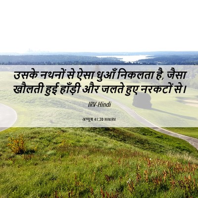 Picture 06 - अय्यूब 41:20 HINIRV - उसके नथनों से ऐसा - Bible Verse Picture