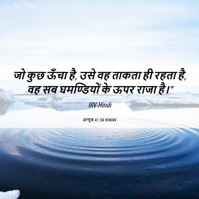 Picture 06 - अय्यूब 41:34 HINIRV - जो कुछ ऊँचा है, उसे - Bible Verse Picture
