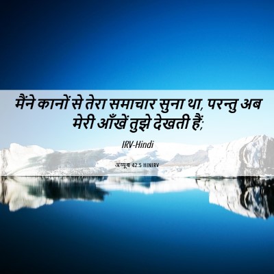 Picture 06 - अय्यूब 42:5 HINIRV - मैंने कानों से - Bible Verse Picture