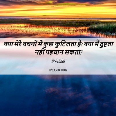 Picture 06 - अय्यूब 6:30 HINIRV - क्या मेरे वचनों - Bible Verse Picture