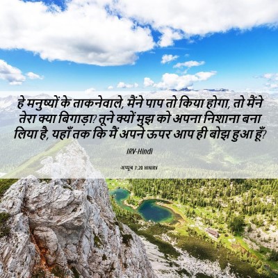 Picture 06 - अय्यूब 7:20 HINIRV - हे मनुष्यों के - Bible Verse Picture