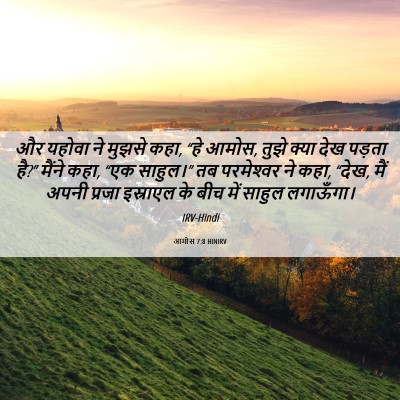 Picture 06 - आमोस 7:8 HINIRV - और यहोवा ने मुझसे - Bible Verse Picture