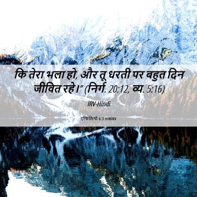 Picture 06 - इफिसियों 6:3 HINIRV - कि तेरा भला हो, और - Bible Verse Picture