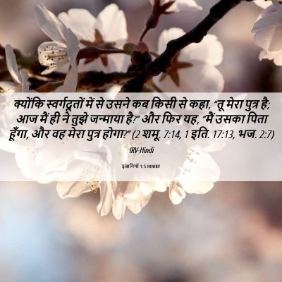 Picture 06 - इब्रानियों 1:5 HINIRV - क्योंकि - Bible Verse Picture