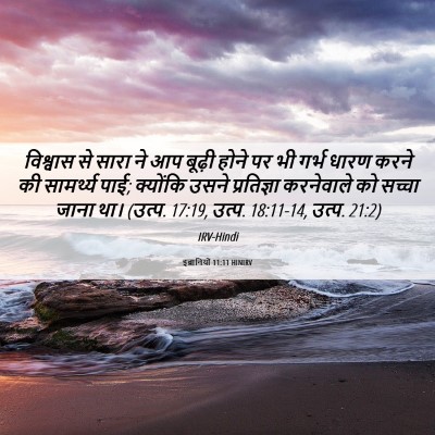 Picture 06 - इब्रानियों 11:11 HINIRV - विश्वास से सारा ने - Bible Verse Picture