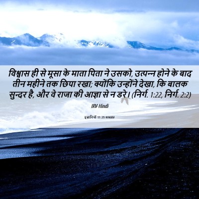 Picture 06 - इब्रानियों 11:23 HINIRV - विश्वास ही से मूसा - Bible Verse Picture