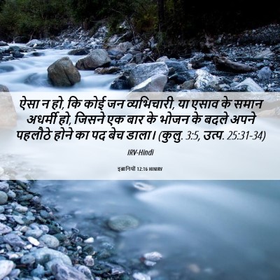 Picture 06 - इब्रानियों 12:16 HINIRV - ऐसा न हो, कि कोई जन - Bible Verse Picture