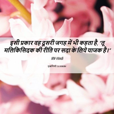Picture 06 - इब्रानियों 5:6 HINIRV - इसी प्रकार वह - Bible Verse Picture