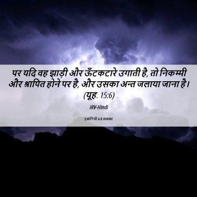 Picture 06 - इब्रानियों 6:8 HINIRV - पर यदि वह झाड़ी और - Bible Verse Picture