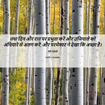 Picture 06 - उत्पत्ति 1:18 HINIRV - तथा दिन और रात पर - Bible Verse Picture