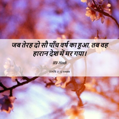 Picture 06 - उत्पत्ति 11:32 HINIRV - जब तेरह दो सौ पाँच - Bible Verse Picture