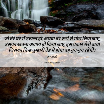 Picture 06 - उत्पत्ति 17:13 HINIRV - जो तेरे घर में - Bible Verse Picture