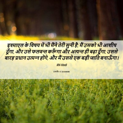 Picture 06 - उत्पत्ति 17:20 HINIRV - इश्माएल के विषय - Bible Verse Picture
