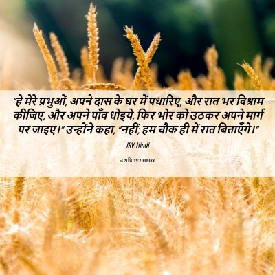 Picture 06 - उत्पत्ति 19:2 HINIRV - “हे मेरे प्रभुओं, - Bible Verse Picture