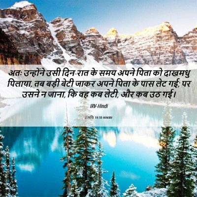 Picture 06 - उत्पत्ति 19:33 HINIRV - अतः उन्होंने उसी - Bible Verse Picture