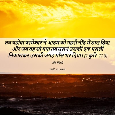 Picture 06 - उत्पत्ति 2:21 HINIRV - तब यहोवा - Bible Verse Picture