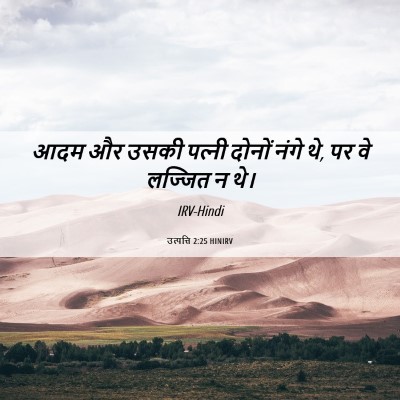 Picture 06 - उत्पत्ति 2:25 HINIRV - आदम और उसकी पत्‍नी - Bible Verse Picture
