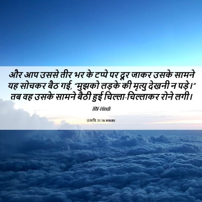 Picture 06 - उत्पत्ति 21:16 HINIRV - और आप उससे तीर भर - Bible Verse Picture