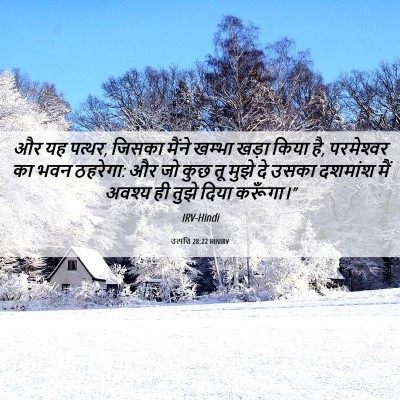 Picture 06 - उत्पत्ति 28:22 HINIRV - और यह पत्थर, जिसका - Bible Verse Picture