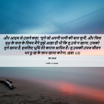 Picture 06 - उत्पत्ति 3:17 HINIRV - और आदम से उसने कहा, - Bible Verse Picture