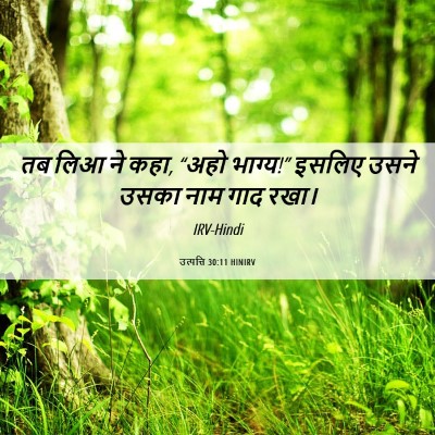 Picture 06 - उत्पत्ति 30:11 HINIRV - तब लिआ ने कहा, “अहो - Bible Verse Picture