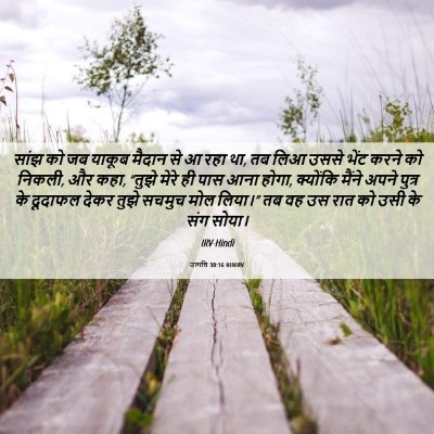 Picture 06 - उत्पत्ति 30:16 HINIRV - सांझ को जब याकूब - Bible Verse Picture