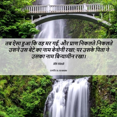 Picture 06 - उत्पत्ति 35:18 HINIRV - तब ऐसा हुआ कि वह मर - Bible Verse Picture