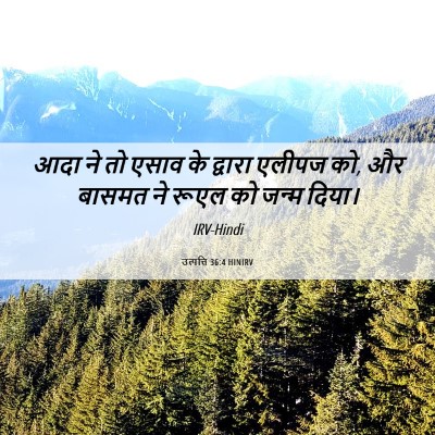 Picture 06 - उत्पत्ति 36:4 HINIRV - आदा ने तो एसाव के - Bible Verse Picture