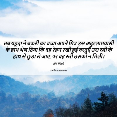 Picture 06 - उत्पत्ति 38:20 HINIRV - तब यहूदा ने बकरी का - Bible Verse Picture