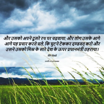 Picture 06 - उत्पत्ति 41:43 HINIRV - और उसको अपने दूसरे - Bible Verse Picture