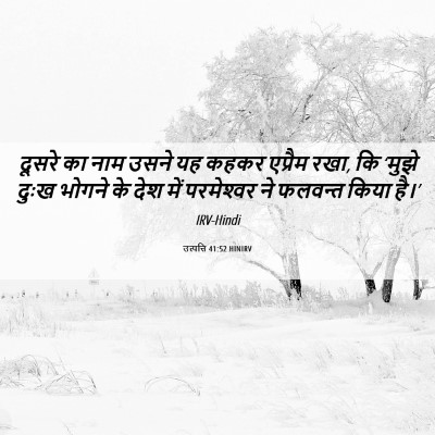 Picture 06 - उत्पत्ति 41:52 HINIRV - दूसरे का नाम उसने - Bible Verse Picture