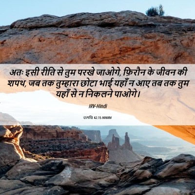 Picture 06 - उत्पत्ति 42:15 HINIRV - अतः इसी रीति से तुम - Bible Verse Picture