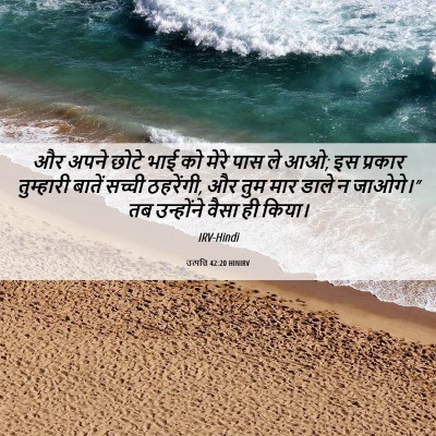 Picture 06 - उत्पत्ति 42:20 HINIRV - और अपने छोटे भाई को - Bible Verse Picture