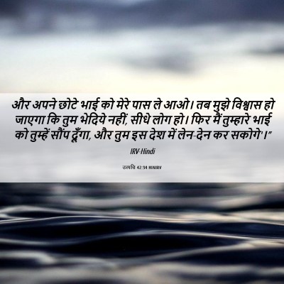 Picture 06 - उत्पत्ति 42:34 HINIRV - और अपने छोटे भाई को - Bible Verse Picture