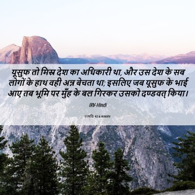 Picture 06 - उत्पत्ति 42:6 HINIRV - यूसुफ तो मिस्र देश - Bible Verse Picture