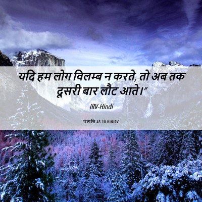 Picture 06 - उत्पत्ति 43:10 HINIRV - यदि हम लोग विलम्ब न - Bible Verse Picture
