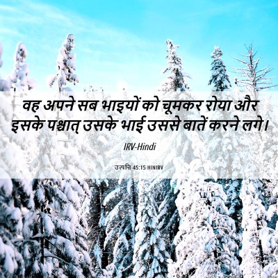 Picture 06 - उत्पत्ति 45:15 HINIRV - वह अपने सब भाइयों - Bible Verse Picture
