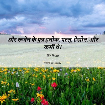 Picture 06 - उत्पत्ति 46:9 HINIRV - और रूबेन के पुत्र - Bible Verse Picture