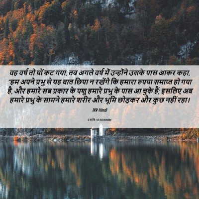 Picture 06 - उत्पत्ति 47:18 HINIRV - वह वर्ष तो यों कट - Bible Verse Picture