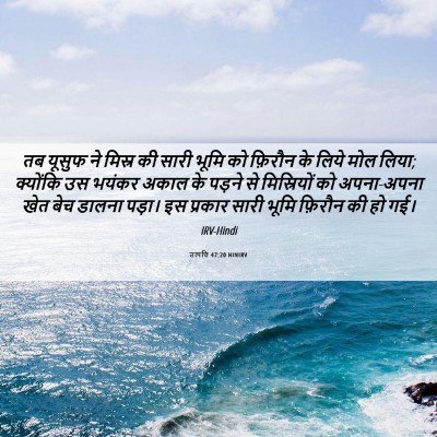 Picture 06 - उत्पत्ति 47:20 HINIRV - तब यूसुफ ने मिस्र - Bible Verse Picture