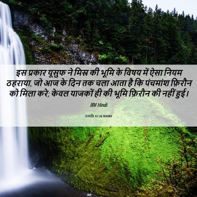 Picture 06 - उत्पत्ति 47:26 HINIRV - इस प्रकार यूसुफ ने - Bible Verse Picture