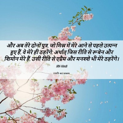 Picture 06 - उत्पत्ति 48:5 HINIRV - और अब तेरे दोनों - Bible Verse Picture