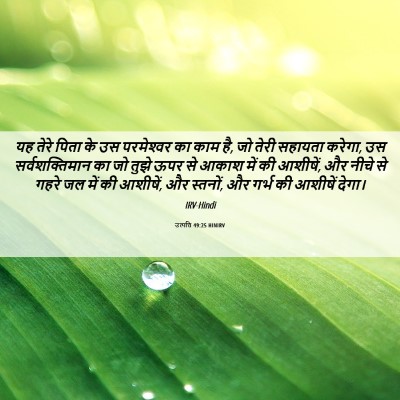 Picture 06 - उत्पत्ति 49:25 HINIRV - यह तेरे पिता के उस - Bible Verse Picture