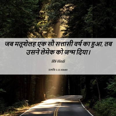 Picture 06 - उत्पत्ति 5:25 HINIRV - जब मतूशेलह एक सौ - Bible Verse Picture