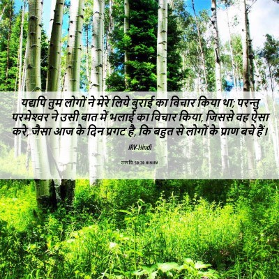 Picture 06 - उत्पत्ति 50:20 HINIRV - यद्यपि तुम लोगों - Bible Verse Picture